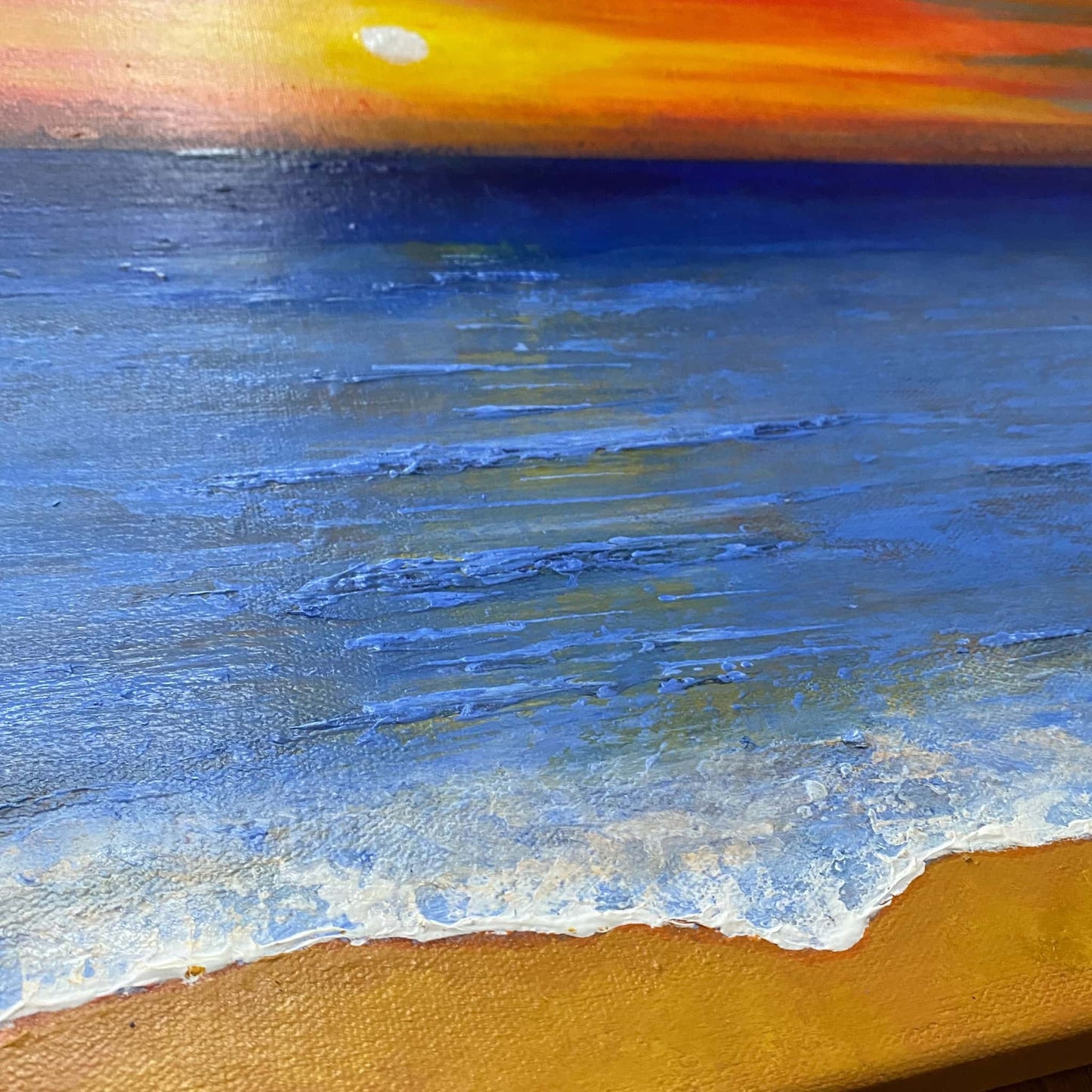 Original art painting on canvas for sale wall art artwork oil acrylic fine abstract online hand painted textured contemporary gallery artist seascape sunset turquoise beach sea