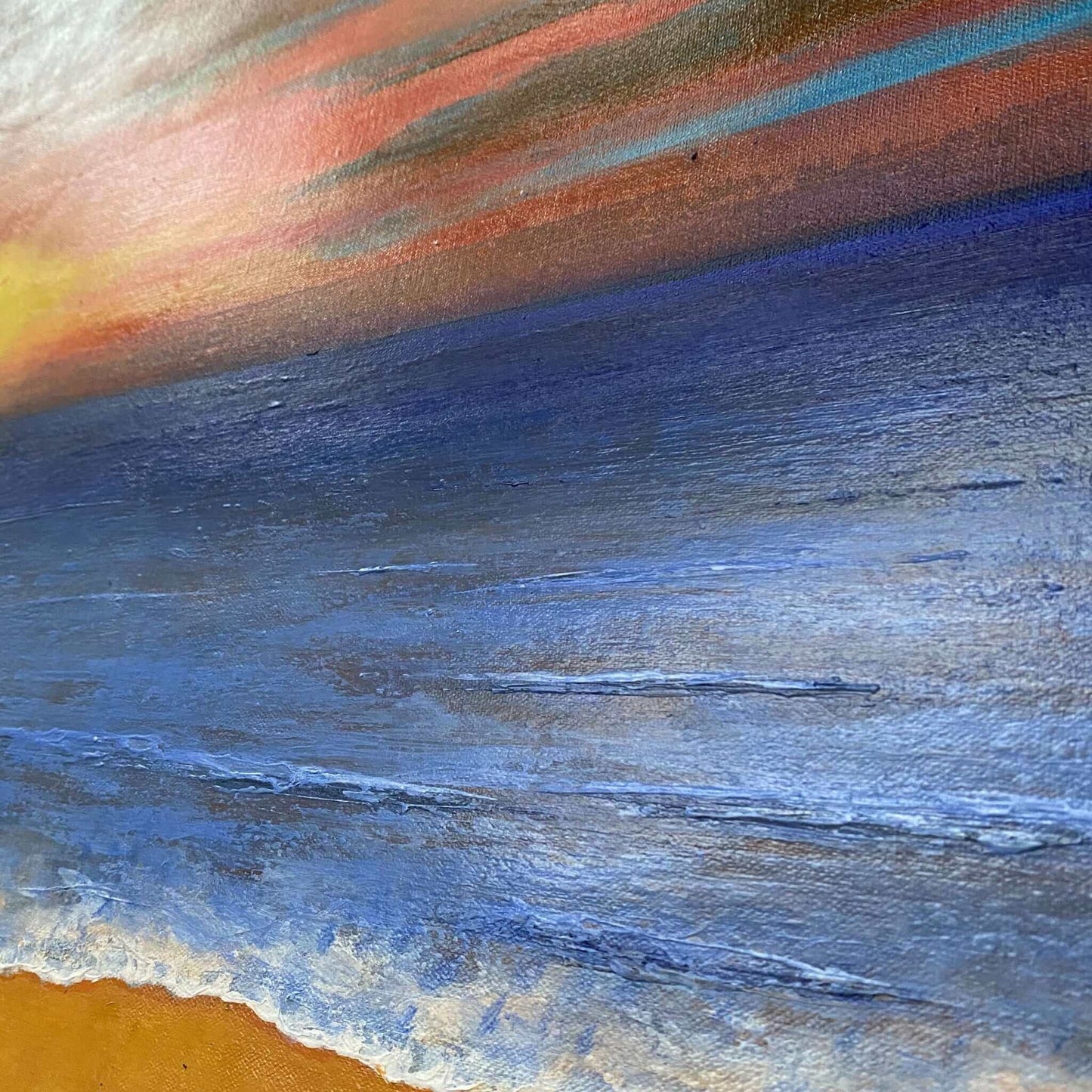 Contemporary abstract acrylic oil painting art for art lovers & collectors certificate of authenticity hand painted signed by artist