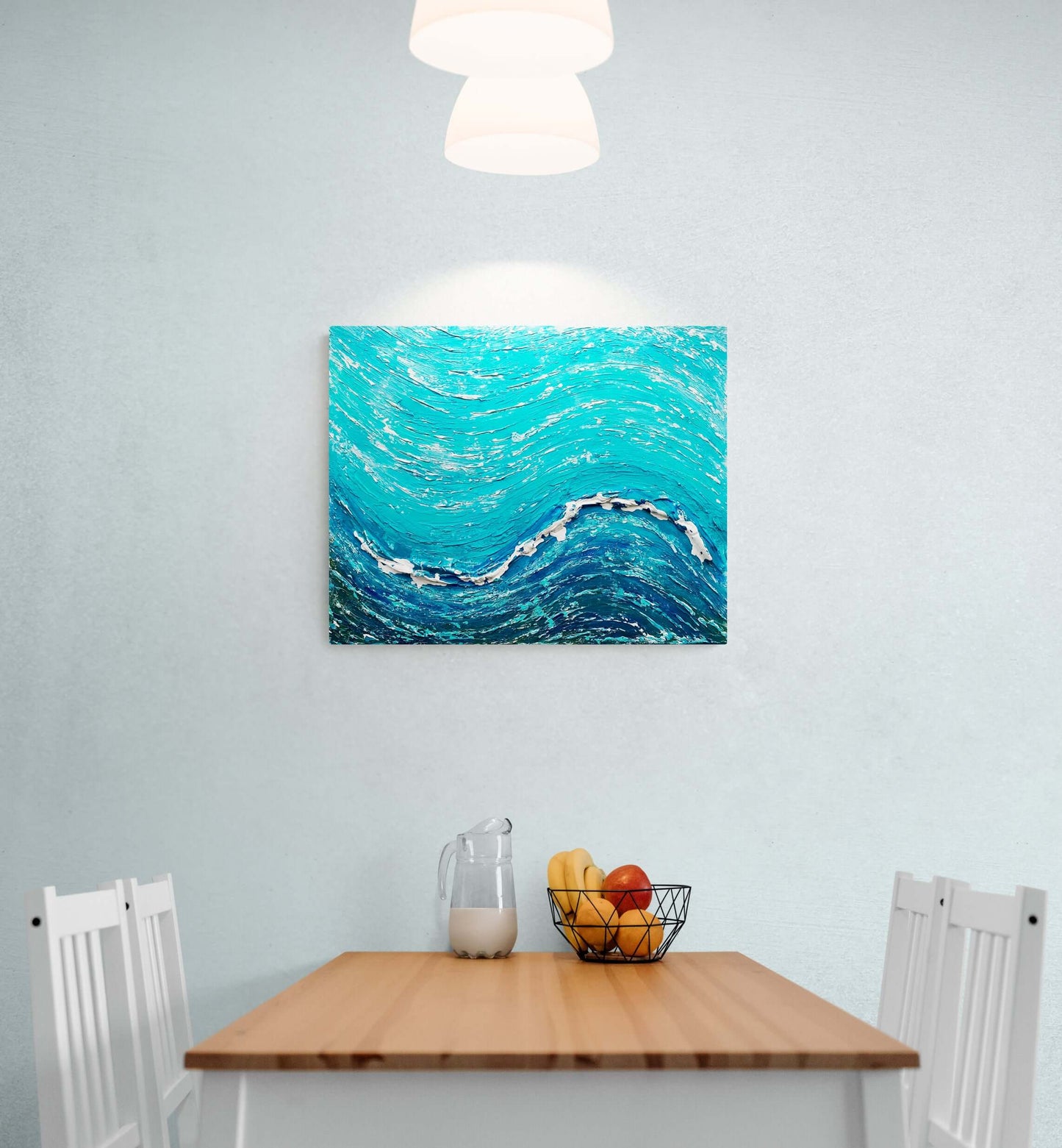 Acrylic painting on canvas abstract gallery fine art for sale textured tropical ocean islands seascape turquoise seashore