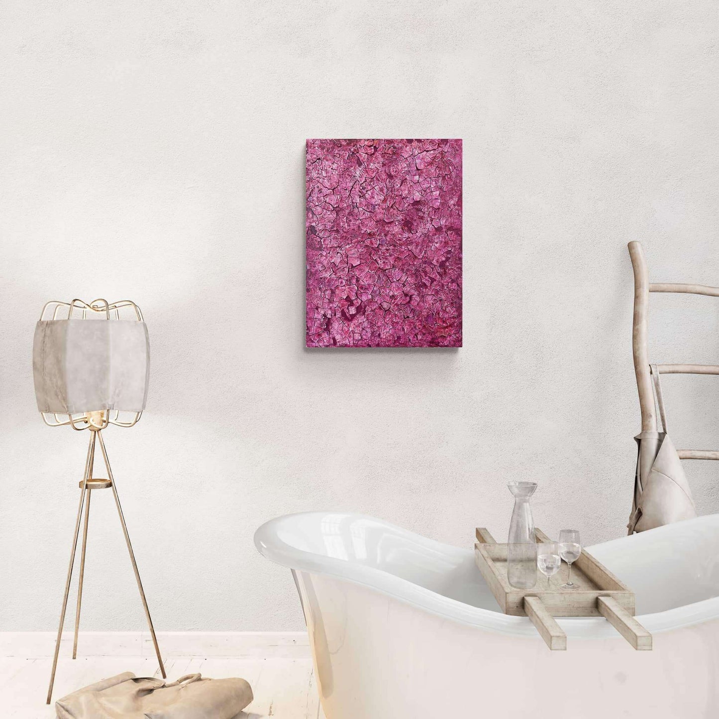 vOriginal art painting on canvas for sale wall art artwork oil acrylic fine abstract online hand painted textured contemporary gallery artist pink purple flower floral still life