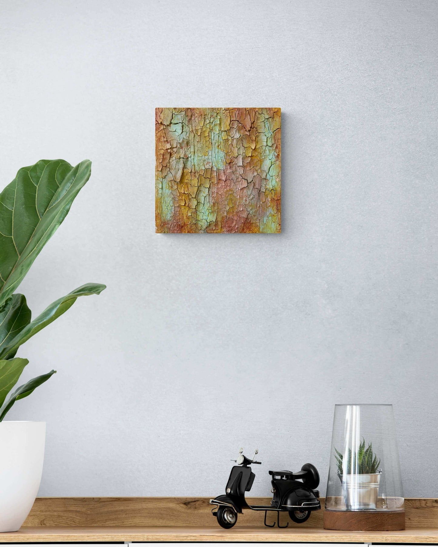 acrylic oil painting on canvas wall art texture crackle mixed media artwork original handmade signed by artist for sale crackled abstract for sale