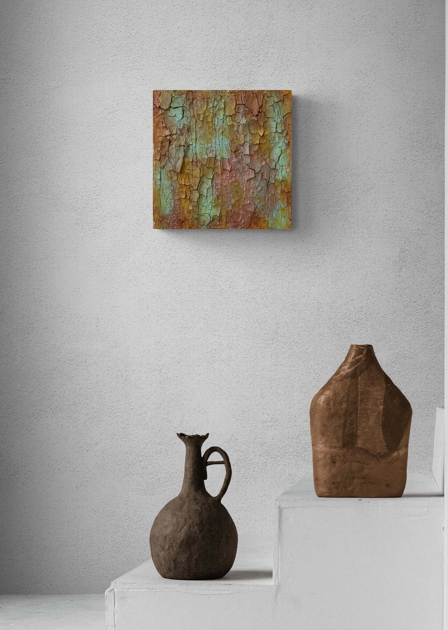 acrylic oil painting on canvas wall art texture artwork original handmade for sale crackled abstract for sale