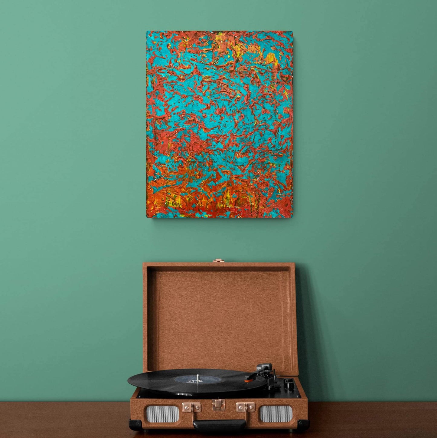 Acrylic mixed media painting on canvas abstract contemporary gallery fine art for sale textured floral fadidiab.art fadi diab