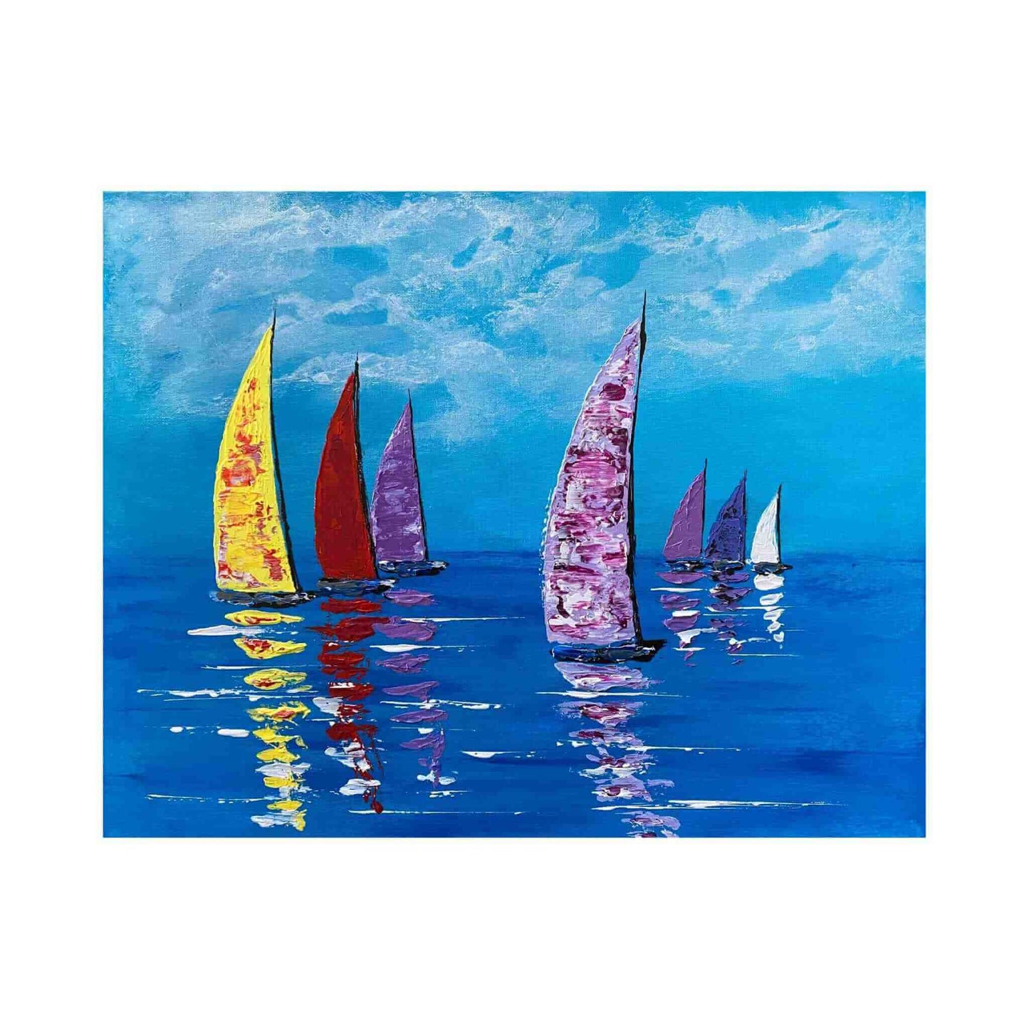 Original art painting on canvas for sale wall art artwork oil acrylic fine abstract online hand painted textured contemporary gallery artist landscape sailboat seascape