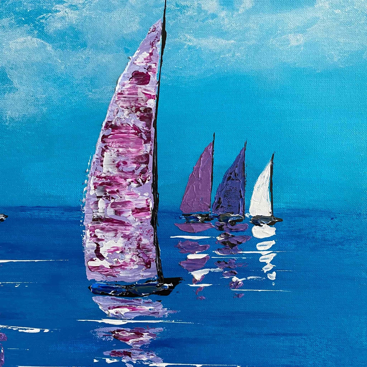Original art painting on canvas for sale wall art artwork oil acrylic fine abstract online hand painted textured contemporary gallery artist landscape sailboat seascape