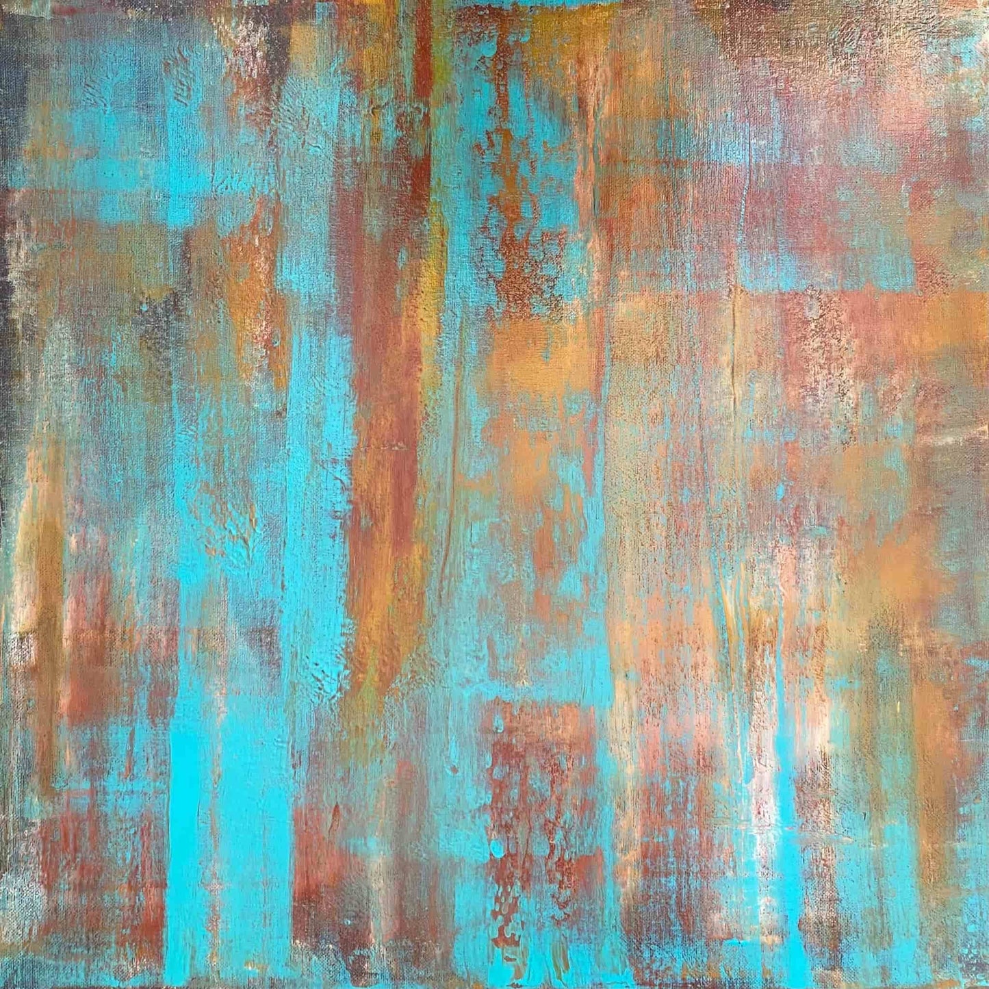 Contemporary abstract acrylic oil painting art for art lovers & collectors certificate of authenticity hand painted signed by artist