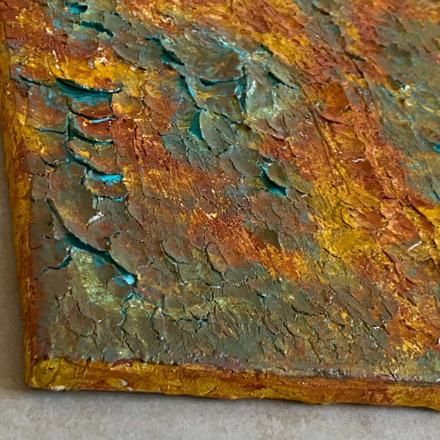 Original hand painted acrylic oil abstract mixed media art painting signed by artist with certificate of authenticity