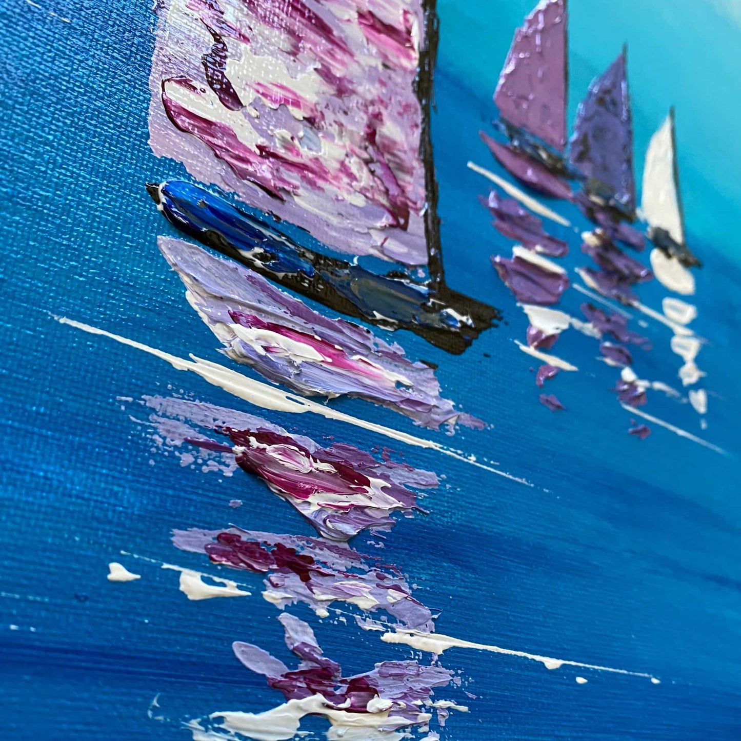 Original art painting on canvas for sale wall art artwork oil acrylic fine abstract online hand painted textured contemporary gallery artist landscape sailboat seascape