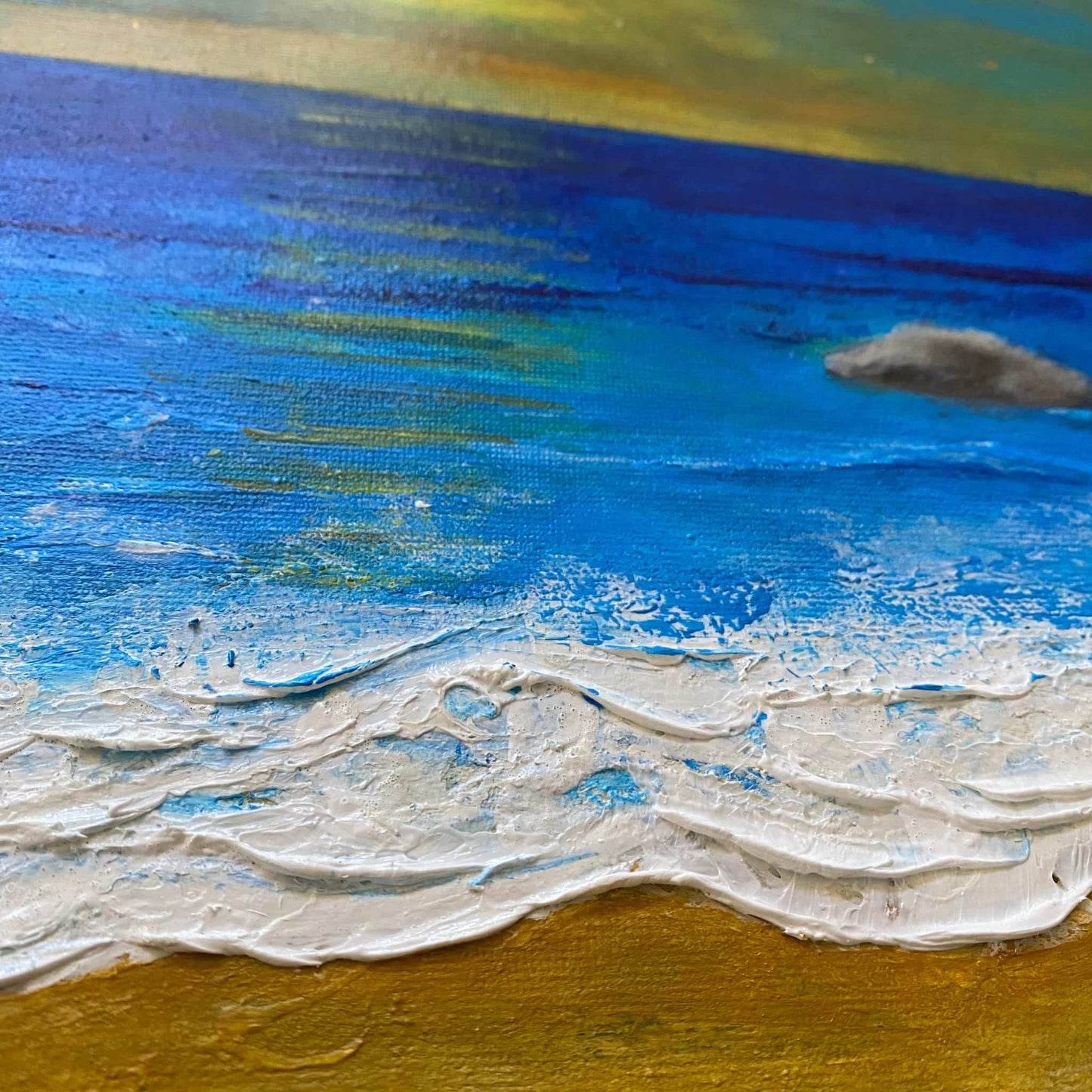 Contemporary abstract acrylic oil painting art for art lovers & collectors certificate of authenticity hand painted signed by artist