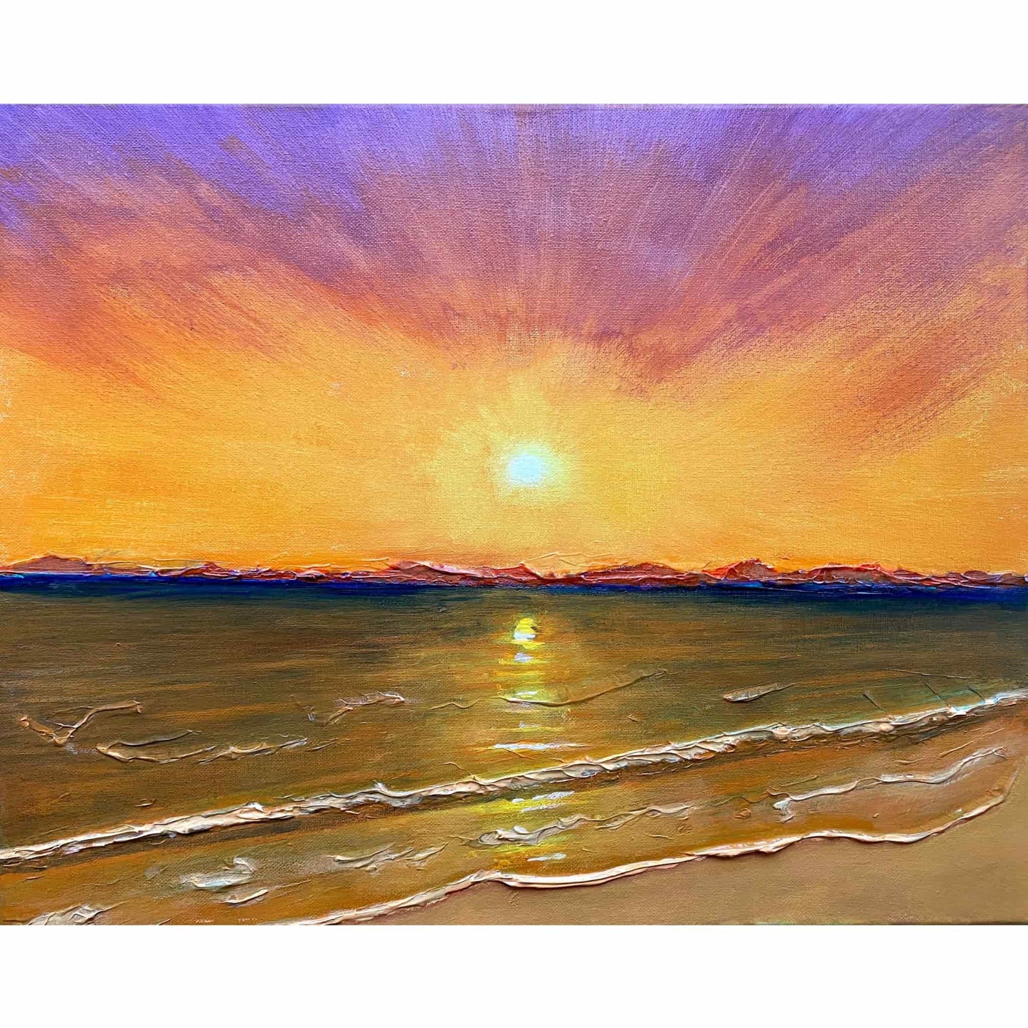 Original art painting on canvas for sale wall art artwork oil acrylic fine abstract online hand painted textured contemporary gallery artist sunset landscape seascape