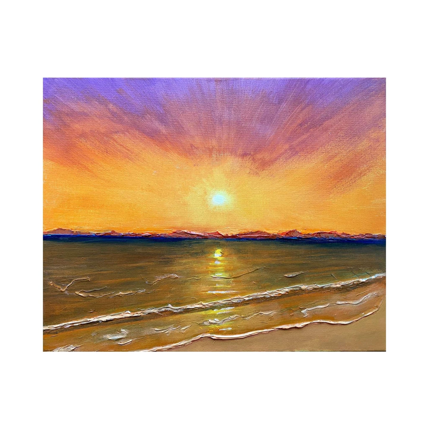 Original art painting on canvas for sale wall art artwork oil acrylic fine abstract online hand painted textured contemporary gallery artist sunset landscape seascape