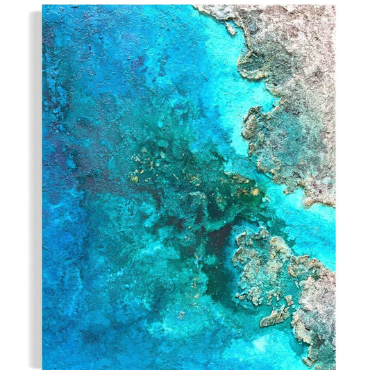 Art for sale painting artwork gallery galleries Paintings abstract textured mixed media buy landscape seascape ocean islands tropical sea aerial view beach on canvas acrylic oil