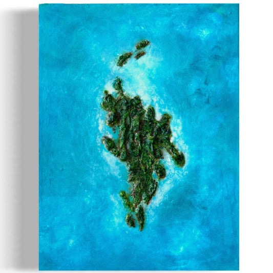 Green island painting artwork resin fadi diab