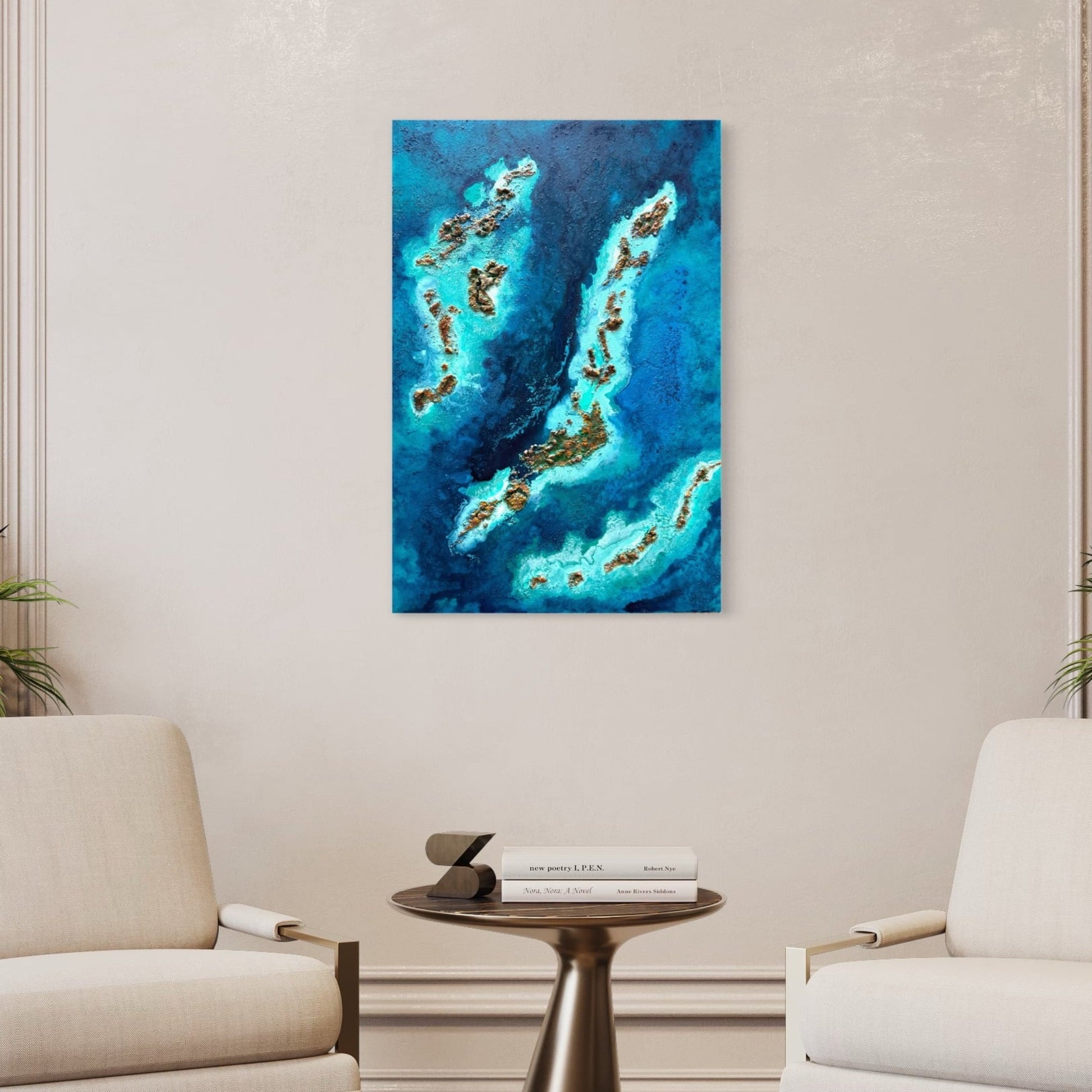 Original seascape art ocean artwork beach island tropical sea painting abstract artist collector gallery curator canvas wall art