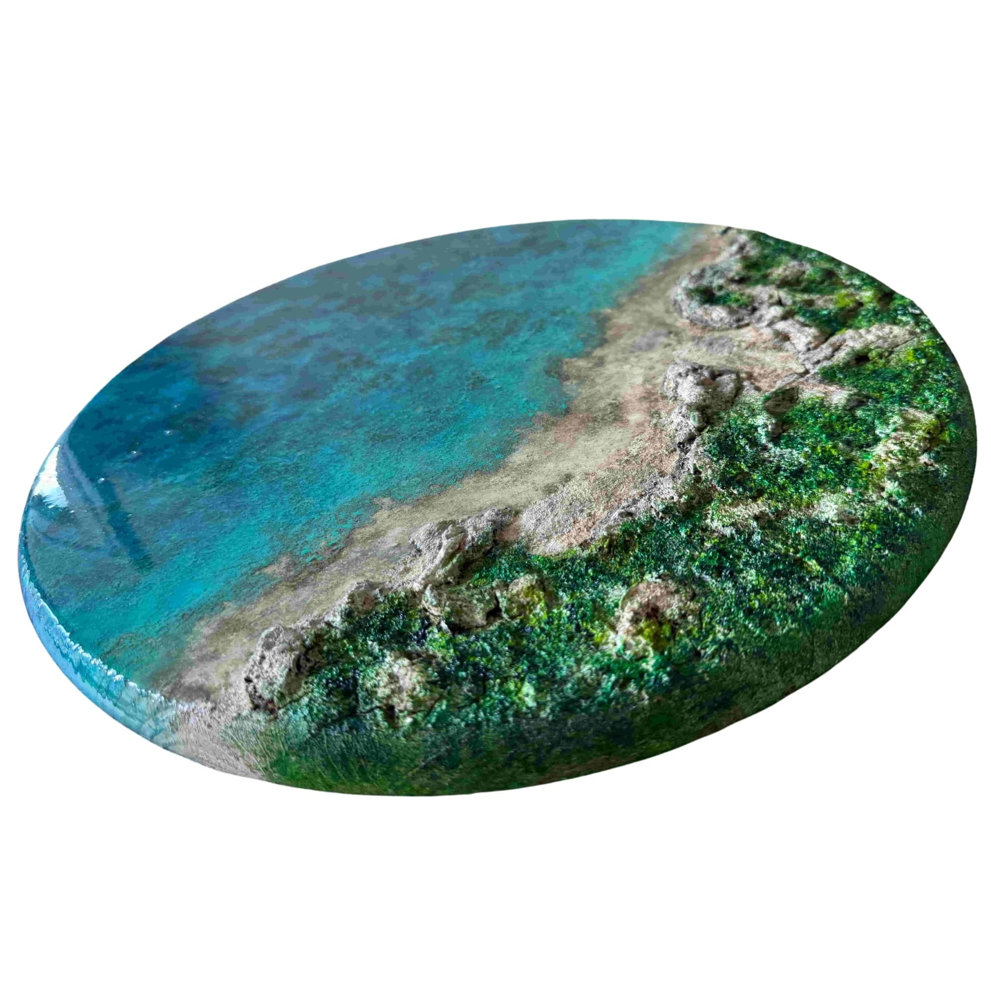 Resin ocean artwork coastline seascape shoreline painting