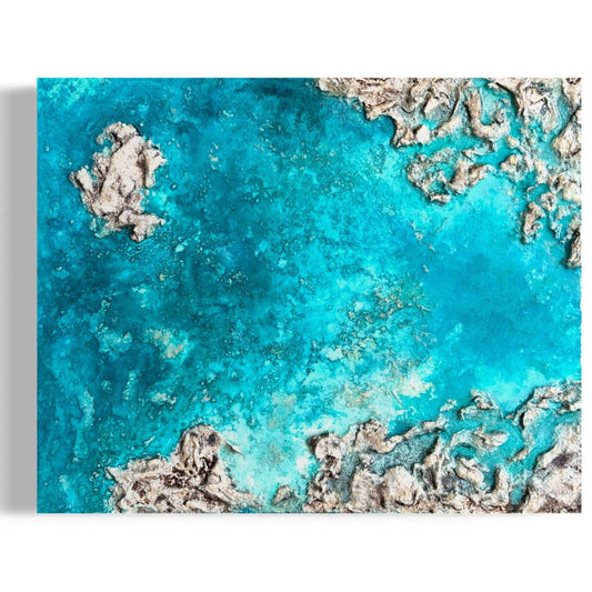 Resin ocean art seascape painting coastal sea island beach artwork