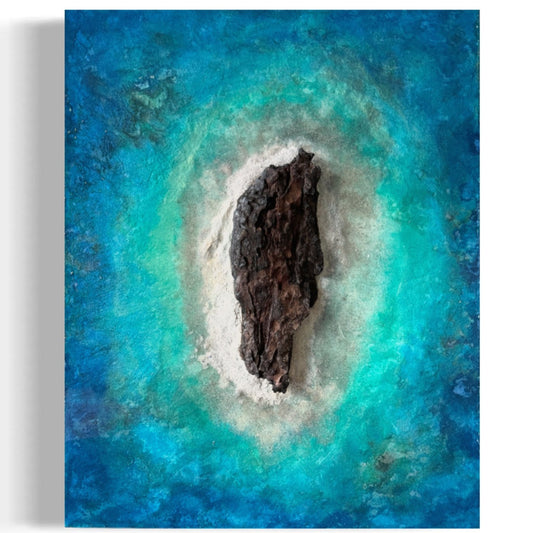 artwork painting seascape ocean art resin island landscape seashore tropical