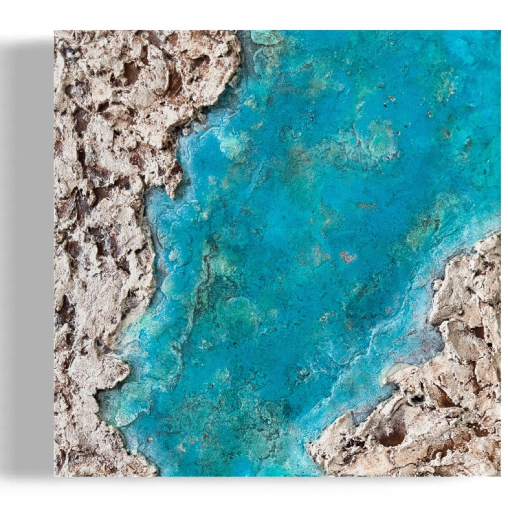 azure shore resin artwork painting seascape fadi diab