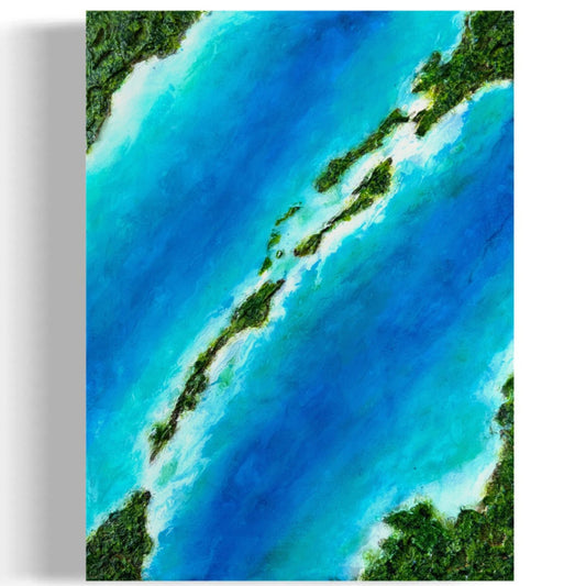 original aetwork ocean resin art seacape acrylic painting fadi diab