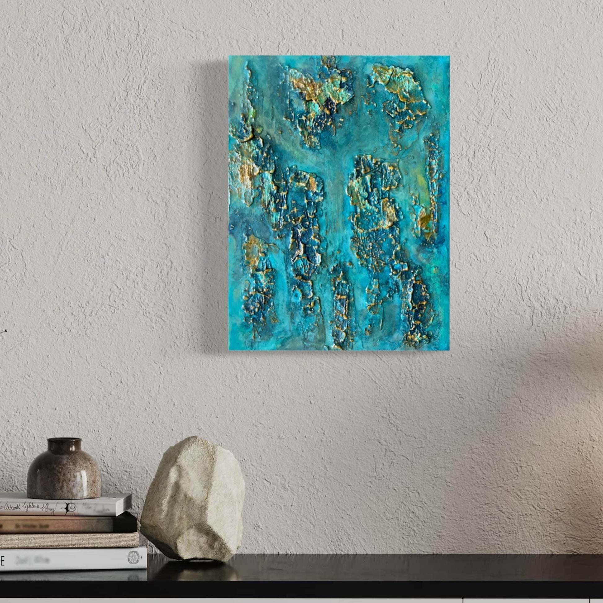 resin art acrylic painting seascape crackled ocean artwork fadi diab