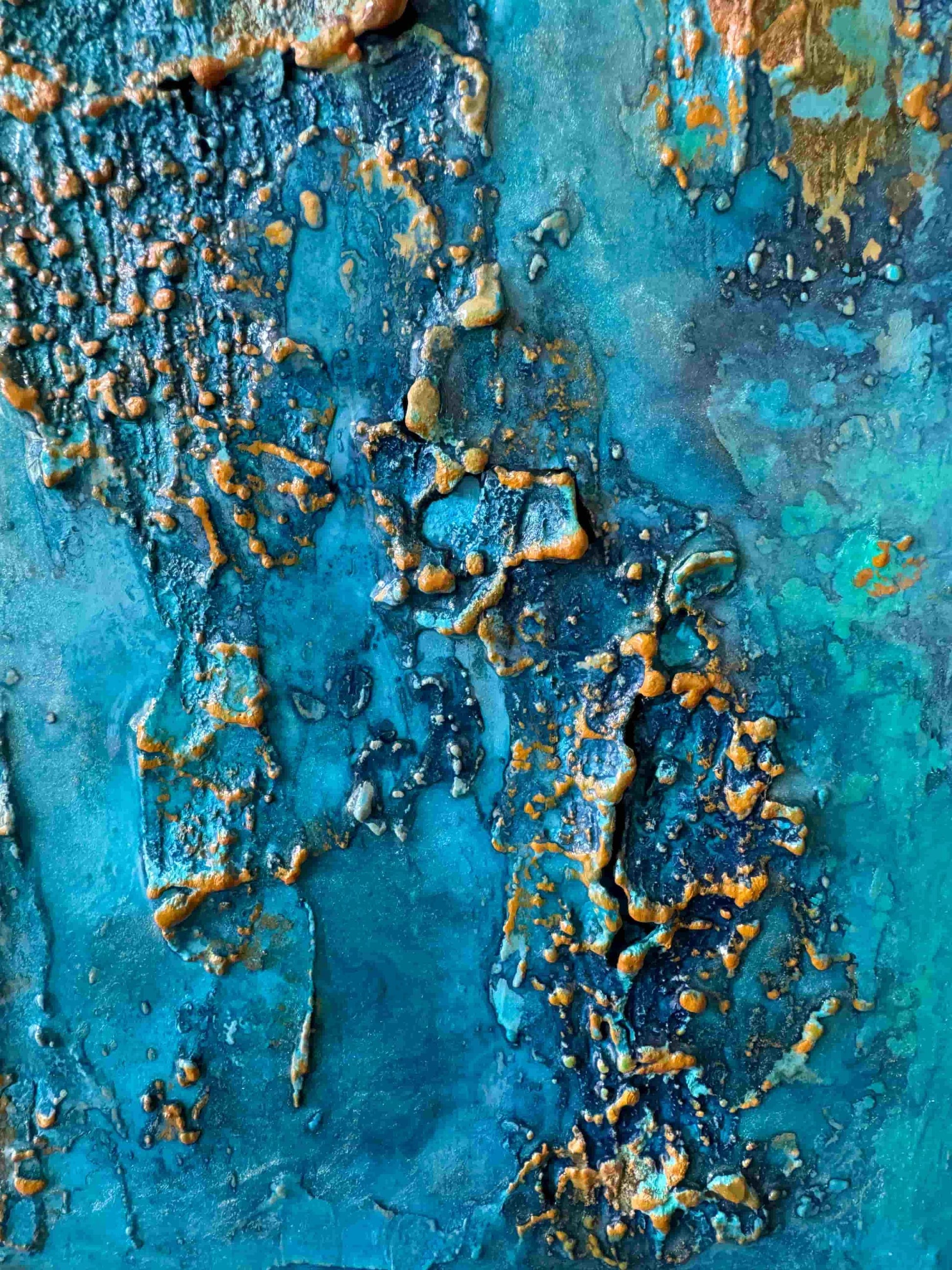 resin art acrylic painting seascape crackled ocean artwork fadi diab