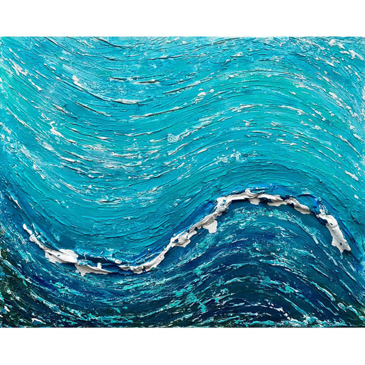 contemporary abstract art original paintings gallery signed by artist for art collectors using 3d impasto textured artwork seascape