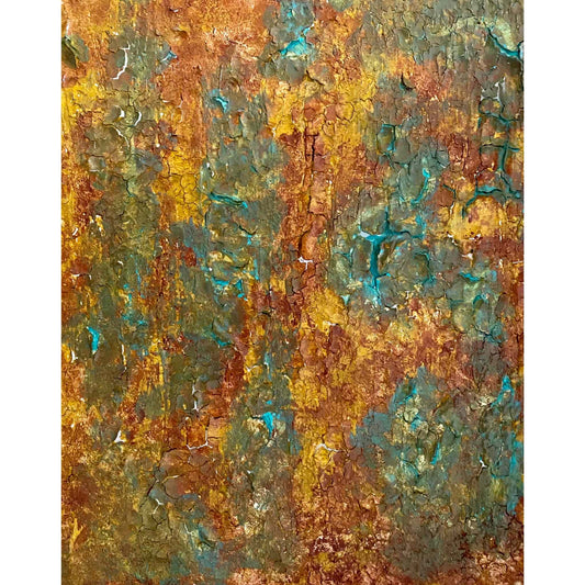 acrylic oil painting on canvas wall art texture crackle artwork original handmade signed by artist for sale flower floral trees still life